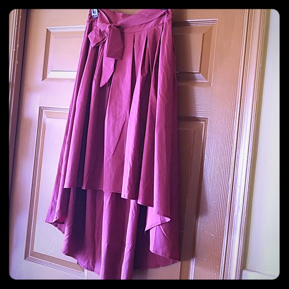 Beautiful Asymmetrical RUST COLOR skirt